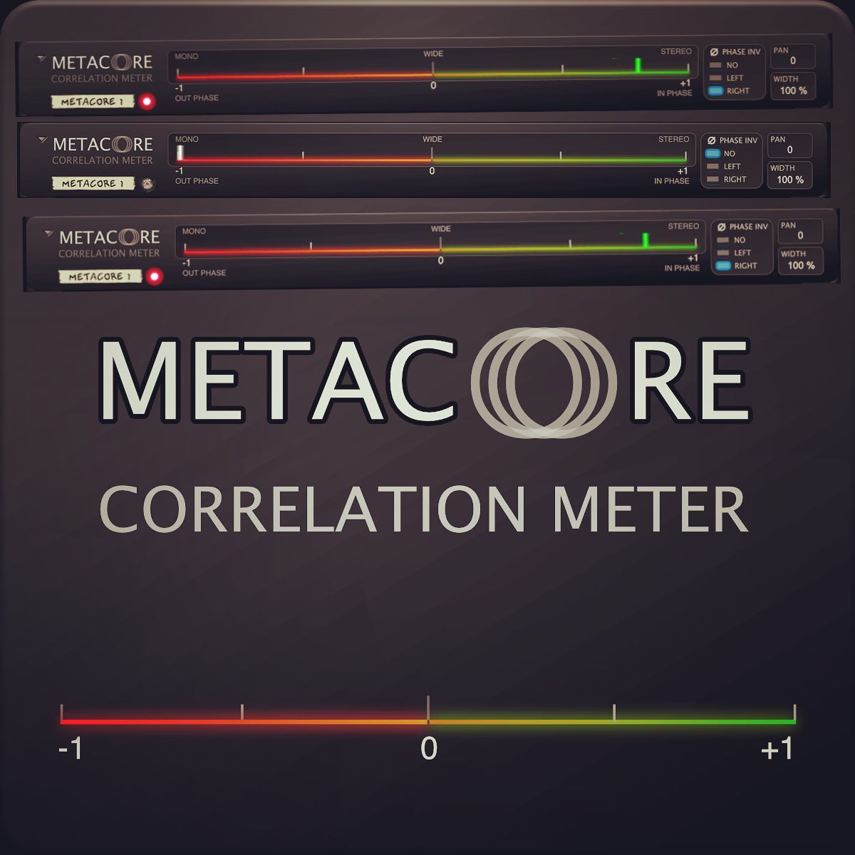 “MetaCore” is an intuitive correlation meter which shows how much your signals are in-phase or out-of-phase. 
The device not only detects out-of-phase signal problems but also gives phase manipulations options to help in fixing them. PAN and WIDTH controls are also included for further tweaking of your signal.

Correlation meter is one of the “must have” utilities for mastering, pinpointing issues with stereo or mono signals and helping in controlling and fixing “out of phase” problems.

https://www.reasonstudios.com/shop/rack-extension/metacore-correlation-meter/
#metacore #meta #core #correlation #meter #audio #phase #invert #fix #rackextension #reasonrackios #reasonstudios #turn2on #mastering #reasonrack